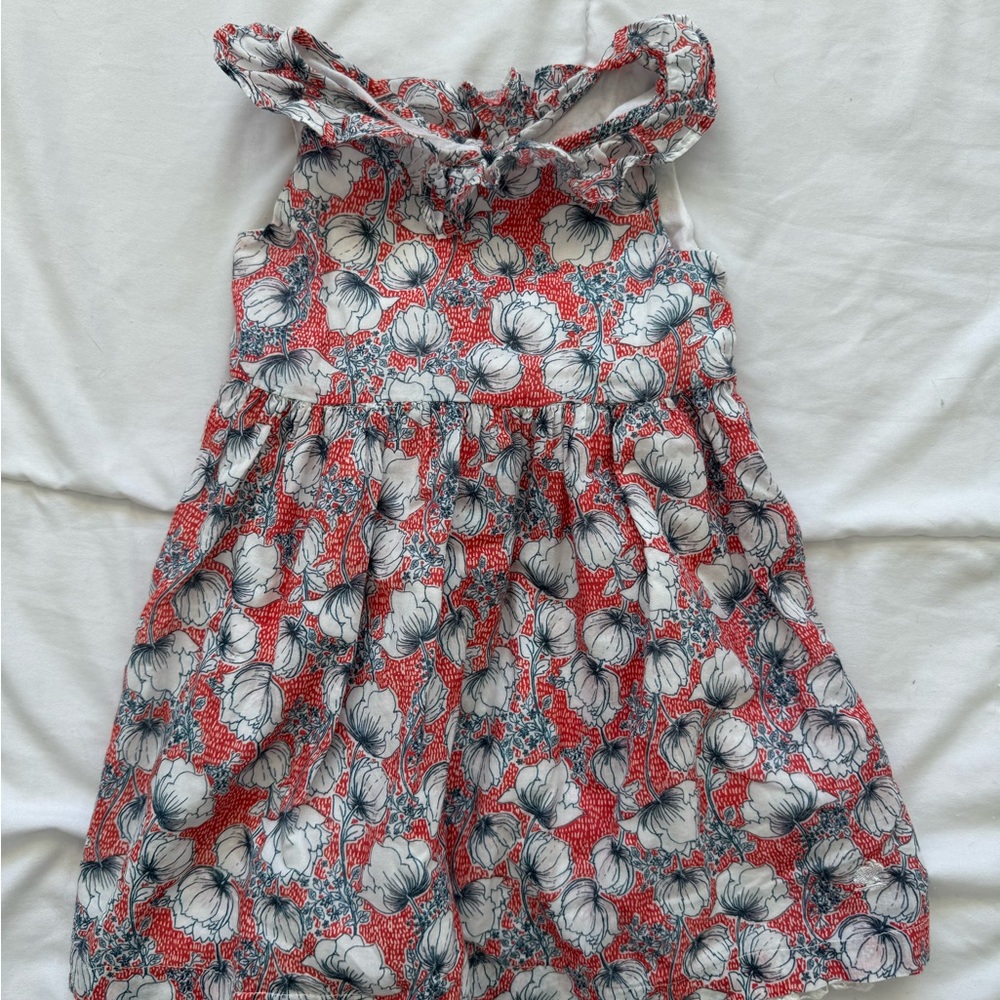 Babycottons Red and White Floral Kids Dress